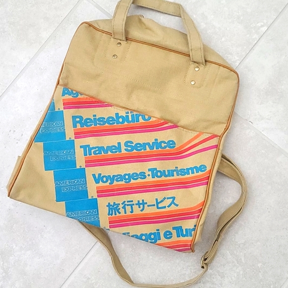 Bon Voyage! American Expr Vintage travel tote - Picture 2 of 3